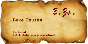 Beke Zsuzsa névjegykártya